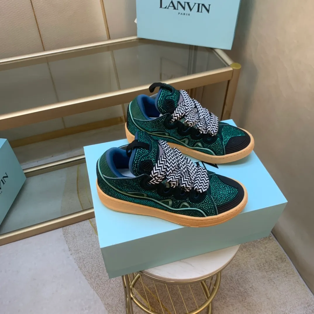 💰620. Lanvin LANVIN. 22 colors: nubuck fabric, breathable mesh, cowhide feet! Same style for men and women: sizes 35-46! High and low versions!